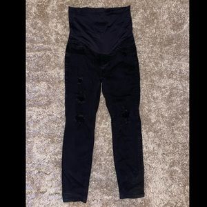 Women’s maternity PINK BLUSH distressed skinny jeans size 30 great condition